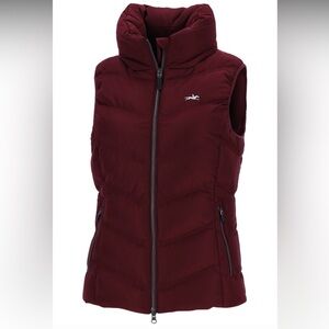 Schockemohle Medium Women's Dark Cherry Marleen Style Puffer Vest